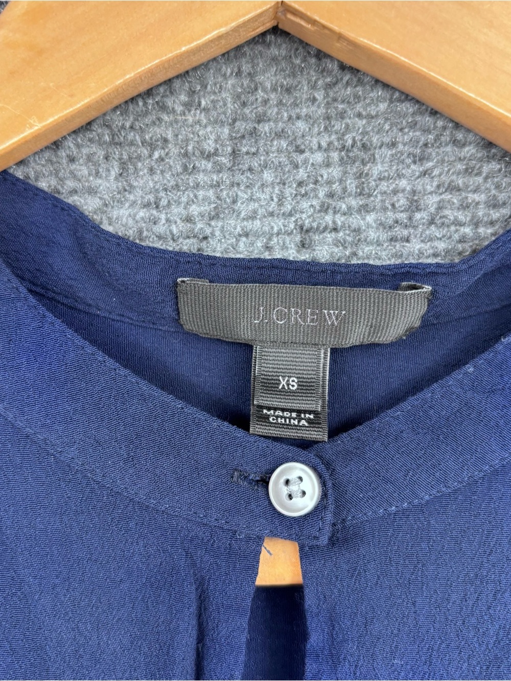 J Crew Blue Minimalist Preppy Easy Tunic Dress Cap Sleeves Women’s XS - Picture 5 of 13